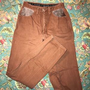 vintage orange high waisted silver lake wranglers
